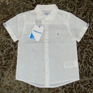 Mayoral short sleeve button down, NWT 3T